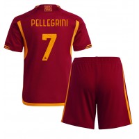 Fotbalové Dres AS Roma Lorenzo Pellegrini #7 Dětské Domácí 2023-24 Krátký Rukáv (+ trenýrky)